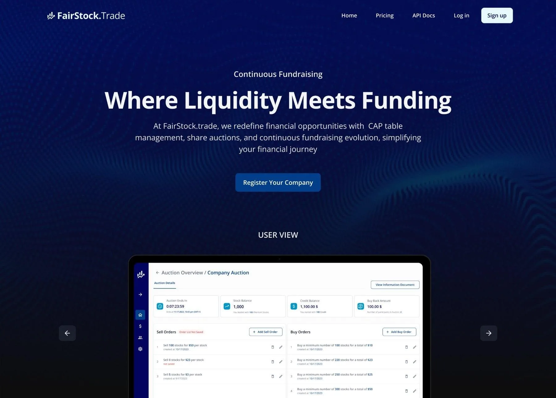 Fairstock Trade: Where liquidity meets funding